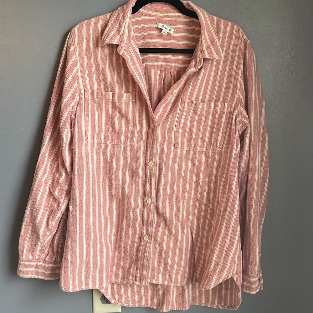 Madewell flannel classic ex-boyfriend shirt